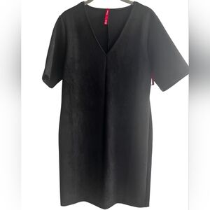 SPANX Faux Suede black Column dress NWT medium